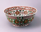 Image of "Bowl, Arabesque in overglaze enamels, Jingdezhen ware, Ming dynasty, 16th century, China (Gift of Dr.Yokogawa Tamisuke)"