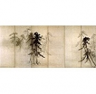 Image of "Pine Trees, By Hasegawa Tohaku, National Treasure, Tokyo National Museum"