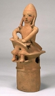 Image of "Male Haniwa Playing a Koto, Kofun period, 6th century (Private collection)"