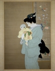 『重要文化財　母子　上村松園筆　昭和9年（1934）　東京国立近代美術館蔵』の画像