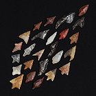 Image of "Stone Arrowheads, From Furukaido Nagane, Gonohe-machi, Aomori, Jomon period, 2000 - 400 BC (Gift of Mr. Ewatari Kuamagoro)"