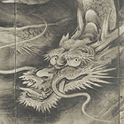 Image of "Dragon, From dragon and tiger set of folding screens, By Soga Chokuan, Azuchi-Momoyama - Edo period, 17th century"
