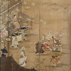 Image of "Merrymaking Under Blossom Trees(detail), By Kano Naganobu, Edo period, 17th century (National Treasure)"
