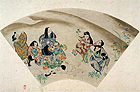 Image of "Fan-shaped Albums of the Lotus Sutra (Copy), Copied by Kobori Tomoto and Terasaki Kogyo, Ca. 1896,Original: preserved at Shitennoji in Osaka, and other places, Heian period, 12th century (National Treasure)"