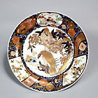 Image of "Large Dish, Cherry blossom and hawk design in overglaze enamel, Imari ware, Edo period, 18th century (Gift of Mr. Kase Reiji)"