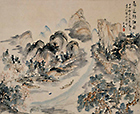 Image of "Morning View of Uji River, By Aoki Mokubei, Edo period, dated 1824 (Important Cultural Property)"