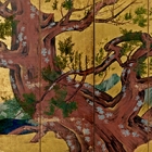Image of "Cypress Trees, By Kano Eitoku, Azuchi-Momoyama period, dated 1590 (National Treasure)"