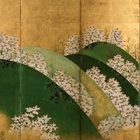 Image of "Mount Yoshino (detail), By Watanabe Shiko, Edo period, 18th century"