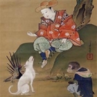 Image of "Folktale Momotaro (Peach Boy) (detail), By Itaya Hironaga, Edo period, 18th-19th century (Private collection)"