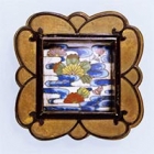 Image of "Sliding Door Handles, Chrysanthemum and water design in cloisonné, Edo period, 18th century"