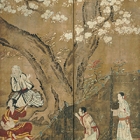 Image of "Merrymaking under Blossom Trees(detail), By Kano Naganobu, Edo period, 17th century (National Treasure)"