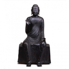 Image of "Seated Shaka nyorai(Sakyamuni), Bronze, Asuka Period, 7th century, (National Treasure, Lent by Jindaiji temple,Tokyo)"