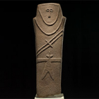 Image of "Anthropomorphic stele, Qaryat al-Kaafa, near Ha'il, Late 4th–early 3rd millennium BCE (National Museum, Riyadh)"