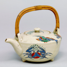 Image of "Chuka: Pot for Liquor or Tea with Spout, Crab design in overglaze enamel, Okinawa Main Island; Tsuboya ware, Second Sho dynasty, Ryukyu kingdom, late 18th&ndash;19th century"