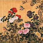 Image of "Birds and Flowers of the Four Seasons (detail), By Wang Gang, Qing dynasty, 18th century"