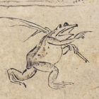 Image of "Frolicking Animals, Volume 1 (detail), Heian period, 12th century (Kosan-ji, Kyoto)"