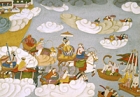 Image of "The Gods Going to Damayanti's Svayamvara from the Nala-Damayanti Theme, 19th century"