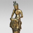 Image of "Bodhisattva with One Leg Pendant, Found on Mount Nachi, Wakayama Asuka period, 7th century (Gift of Mr. Kitamata Tomeshirō others)"