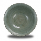 Image of "Dish, Celadon glaze with carved waves, Si Satchanalai ware, Thailand, 15th century (Gift of Mr. Yoshioka Ken)"