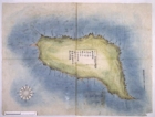 Image of "Survey Map of Okushiri Island, By Imai Hachikuro, Edo period, dated 1833 (Important Cultural Property) "