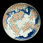 Image of "Set of Five Dishes, Nabeshima ware/Cherry tree in overglaze enamels, Edo period, 18th century"