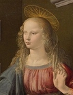 Image of "Annunciation (detail) by Leonardo da VinciLent by Galleria degli Uffizi in FlorenceSu concessione del Ministero per i Beni e le Attivit&#224; Culturali"