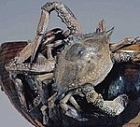 Image of "Bowl with brown glaze and figures of crabs by Miyagawa Kozan I Important Cultural Property TNM Collection"