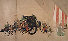 Image of "National Treasure Gallery: Narrative Picture Scroll of the Chronicle of the Heiji Civil War: The Removal of the Imperial Family to Rokuhara"