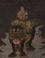 『絵画―法隆寺伝来の仏画群―、染織―蜀江錦褥と綾の幡足―』の画像