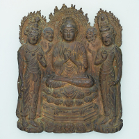 Image of "Gilt Bronze Buddhist Statues, Halos and Repoussé Buddhist Images"
