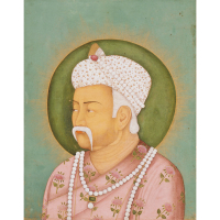 『インドの細密画 ムガル帝国の皇帝像』の画像