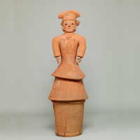 Image of "Important Cultural Property: Tomb Sculpture (Haniwa): Dressed-Up Woman"