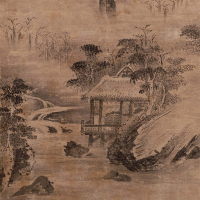 Image of "Cottage in a Shaded Valley; Foreword by Taihaku Shingen; Other inscriptions by six Zen monks including Daigaku Shūsū"