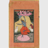 『インドの細密画 英雄クリシュナ』の画像