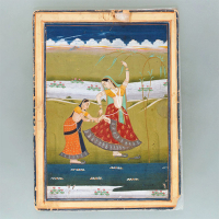 『インドの細密画 「ナーヤカ」と「ナーイカ」』の画像