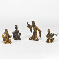 Image of "Gilt Bronze Buddhist Statues, Halos and Repoussé Buddhist Images"