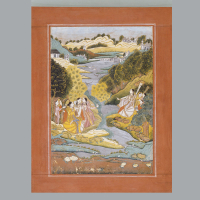 『インドの細密画 ムガル派、地方ムガル派による風俗画』の画像