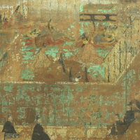 『絵画・染織絵画－国宝　聖徳太子絵伝－染織―繡仏裂と古代の刺繡―』の画像