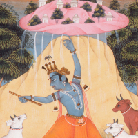 『インドの細密画 英雄クリシュナ』の画像
