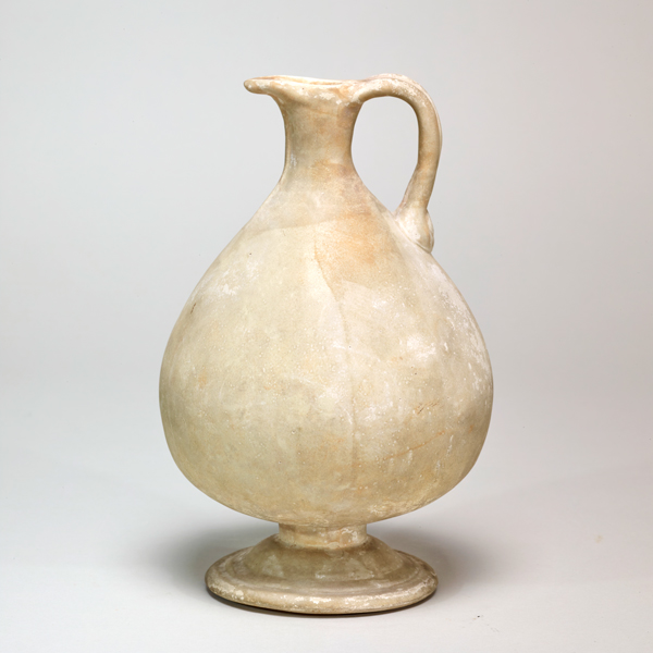 Image of "Ewer, White porcelain, Early Tang dynasty, 7th century (Important Cultural Property, Gift of Dr. Yokogawa Tamisuke)"