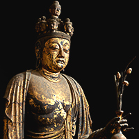 Image of "Standing Eleven-Headed Kannon Bosatsu (Detail), Nara period, 8th century, Shōrinji Temple, Nara (National Treasure)"