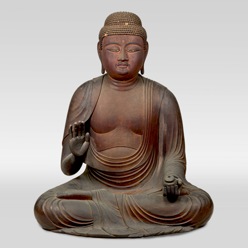 Image of "Seated Yakushi Nyorai (Bhaisajyaguru)Heian period, 12th century, Gankō-ji Temple (Kaniyakushi), Gifu (Important Cultural Property) "