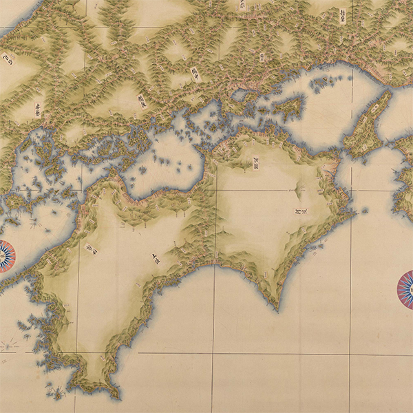 Image of "중요문화재　일본연해여지도(중간 크기 지도): 주고쿠・시코쿠（부분）이노 다다타카　에도시대 19세기"