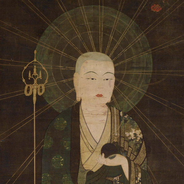 Image of "The Bodhisattva Jizō (detail), Kamakura period, 14th century"