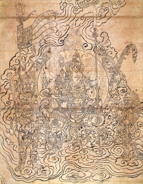 Image of "The Iconography of the Deva Bishamonten, Heian period, 12th century"