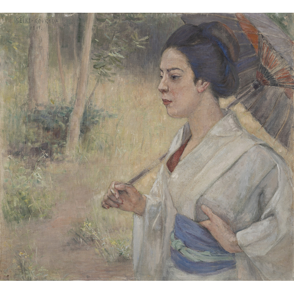 Image of "Strolling BeautyBy Kuroda Seiki, Meiji era, 1895"