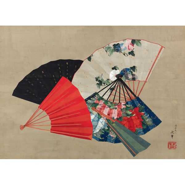 Image of "Fans, By Katsushika Hokusai, Edo period, 1849"