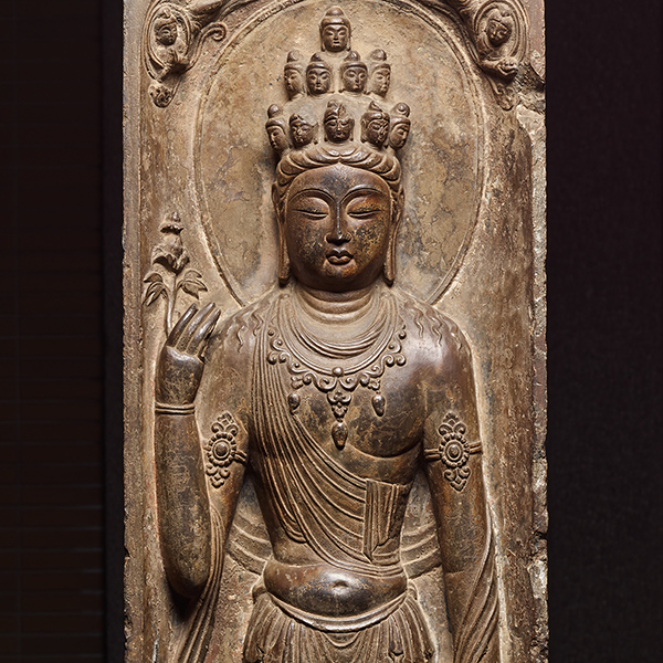 Image of "Ekadasamukha in a Niche (detail), Tang dynasty, 8th century, Gift of Mr. Hosokawa Moritatsu (Important Cultural Property)"