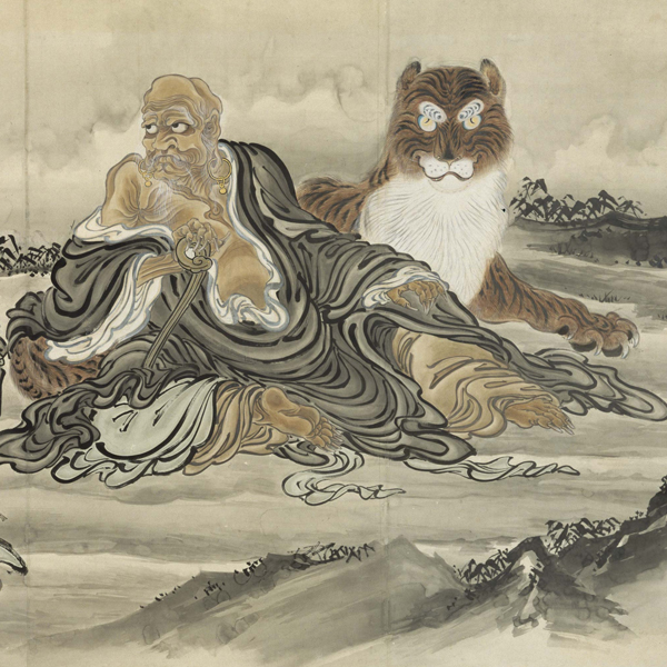 Image of "The Zen Monk Fenggan (detail), By Kawanabe Kyosai, Meiji era, 19th century"
