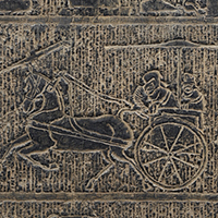 Image of "Stone Bas-reliefQueen Mother of the West / Chariot / Hunting (detail), From Jinyangshan, Shandong province, China	Eastern Han dynasty, 1st-2nd century"